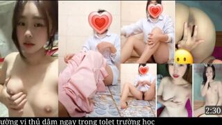 Tường vy 2k8 thủ dâm trong tolet trường cho ny xem