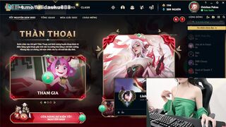 Stripchat Junaaa e teen đa tài đa nghệ vừa live đánh liên minh vừa show hàng ngon p4