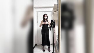 Lộ clip, Hot Girl Douyin Trả kèo, Mặc đồ xuyên thấu Lộ Vú lồn Lolo mình dây