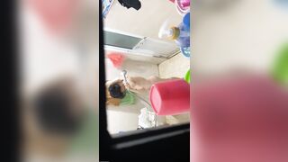 Quay lén em teen hàng xóm non tơ vú múp đi tắm mỗi ngày