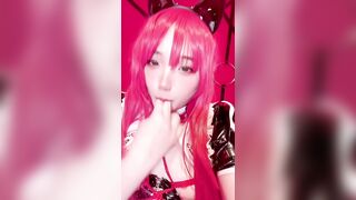 Nyanchan2k3 em teen cosplay vú bự cực dâm móc lồn ướt đâm p5