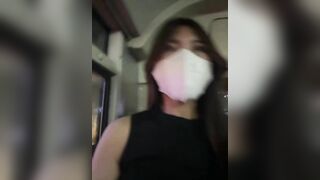 Juny Lany tự quay clip thủ dâm móc lốp ngay trên xe bus công cộng
