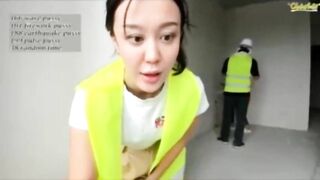 Chủ thầu Trung Quốc, Loli mình dây Ko mặc quần lót, Thủ Dâm Sau lưng đồng nghiệp Live