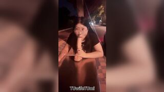 Nhỏ bạn thích cảm giác lạ, ra ngoài đường bú ngấu nghiễn cặc giả