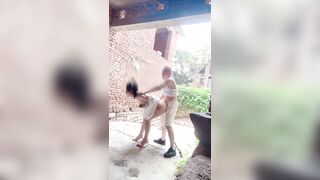 Con đĩ pUblic, Sáng sớm gạ Người lạ Bú cu, Lút cán Djt lồn Ko lông Live Sex