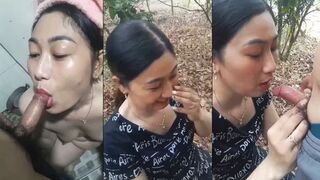 Bắt mẹ vợ bú cu từ vườn đến phòng tắm
