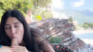 Sục cu Trước mặt người lạ ở biển, Được Gái Xinh Bú sục cu xuất tinh luon