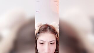 Em Huỳnh Bảo Trân vú tròn gái giọng miền Tây ngọt ngào gác chân show cái bím hồng #4