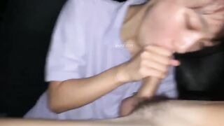 Rước em họ đi học về xong bắt bú cu xuất tinh đầy miệng