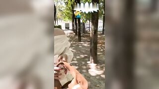 E Gái Xinh Loli mình dây, Lên đà lạt vạch vú, Bú liếm cu Public