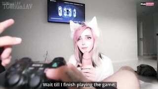 Đg chơi game mà e bạn gái xinh xắn lên cơn nứng lồn bú cu làm a k tập trung đc