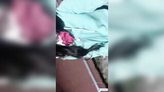 Nữ sinh vú bự dâm đãng nữa đêm trốn ra đường ngồi show vú vỗ lồn #2