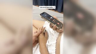 THỨ NỨNG LỒN, lồn thì đang cho tg khác địt mà nch với chồng như thế