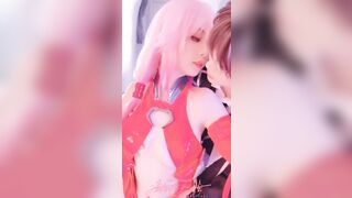 gái xinh dáng ngon bướm hồng múp cosplay anime cực đẹp