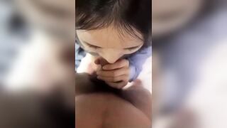 Nữ sinh mới tan học còn mặc đồng phục đã bị dượng bắt bú cu