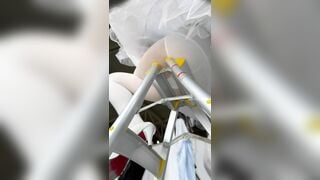 Quay Lén Cosplayer Mặc Quần Tất Lột Sì Líp Trắng Phau