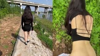 Cặp đôi nện nhau ngoài trời