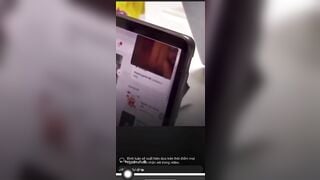 Clip cô giáo trung tâm tiếng Anh dạy online quên tắt cam lộ cmn hàng