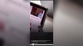 Clip cô giáo trung tâm tiếng Anh dạy online quên tắt cam lộ cmn hàng