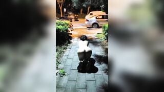 Dắt em gái đi hóng mát thì bị hàng xóm phát hiện