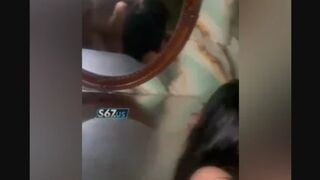 Chơi bé love 10 trước gương trong căn phòng tĩnh lặng . Gái non dáng nuột vkl