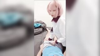 Loạn luân:Chị gái nứng lồn đè em họ ra bú cặc xong rồi địt