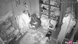 Hack camera em gái chủ shop thời trang vú to làm tình